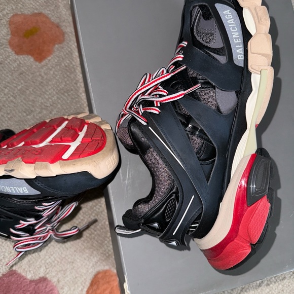 Balenciaga Tess fabric and rubber sneakers 8C